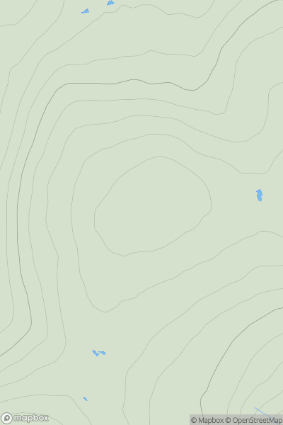 Thumbnail image for Creag Mhor Far North Top [Cairngorms] showing contour plot for surrounding peak